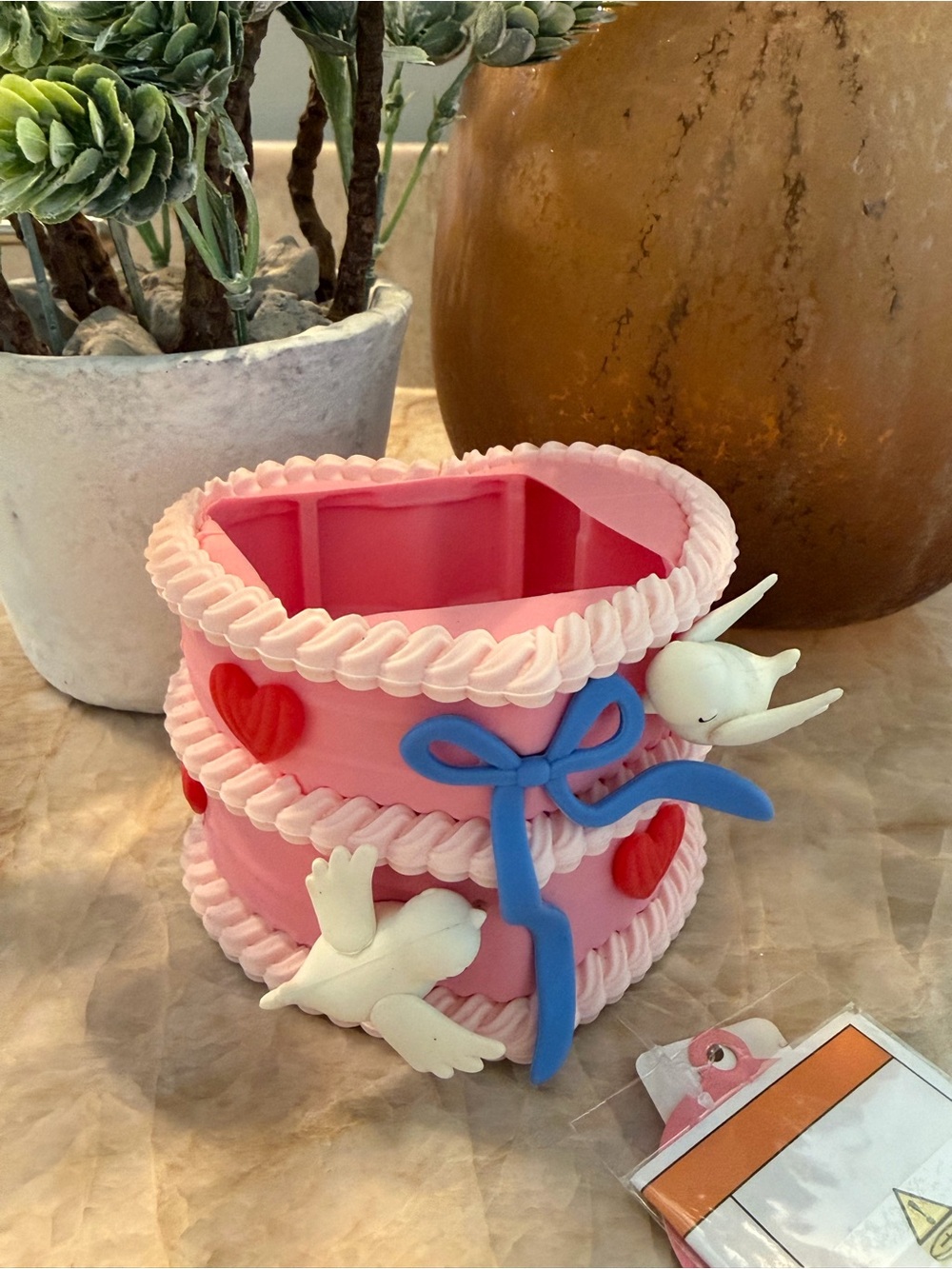 Bath & Body Works Love Birds Soap Holder NWT Valentine Heart Cake Musical